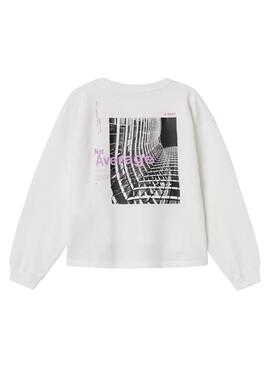 Sweatshirt Name It Kaliss blanc pour fille