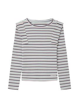 T-shirt Pepe Jeans Treasure à rayures pour fille