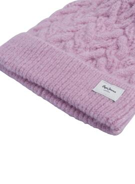 Bonnet Pepe Jeans Zaida rose pour fille