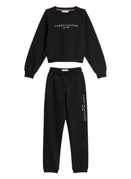 Chándal Tommy Hilfiger Basic noir pour fille