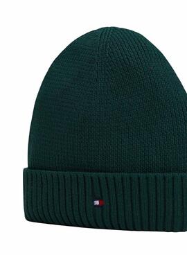 Bonnet Tommy Hilfiger Small Flag vert pour enfants