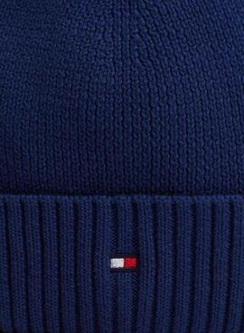 Bonnet Tommy Hilfiger Small Flag bleu marine