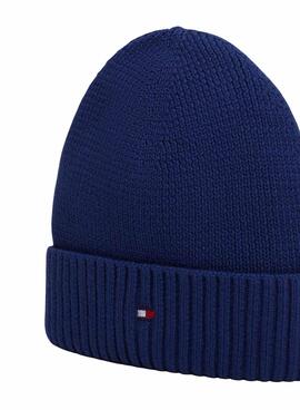 Bonnet Tommy Hilfiger Small Flag bleu marine