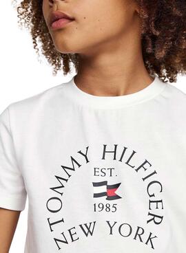 T-shirt Tommy Hilfiger Nautical blanc pour garçon