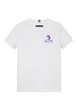 T-shirt Tommy Hilfiger Fun blanc pour garçon