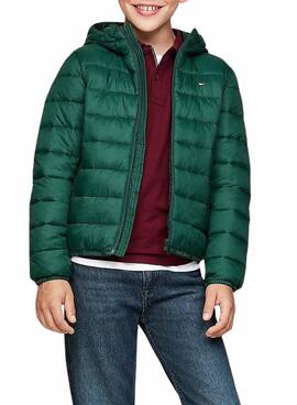 Veste matelassée Tommy Hilfiger verte pour garçon