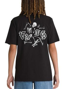 T-shirt Vans Skeleton noir pour garçon