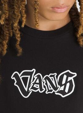 T-shirt Vans Skeleton noir pour garçon