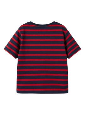 T-shirt Name It Torine rouge et bleu marine