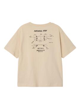 T-shirt Name It Lasso beige pour garçon