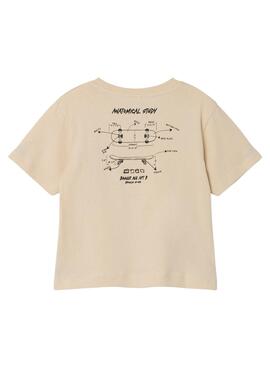 T-shirt Name It Lasso Mini beige pour garçon