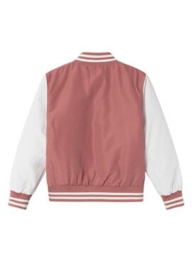 Veste bomber Name It Main rose pour fille