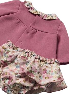 Ensemble Mayoral short et sweat à fleurs pour bébé