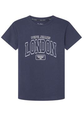 T-shirt Pepe Jeans Baley bleu marine pour garçon