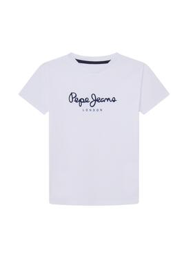 T-shirt Pepe Jeans New Art blanc pour garçon