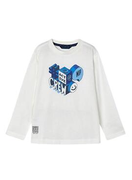 T-shirt Mayoral QR blanc pour garçon