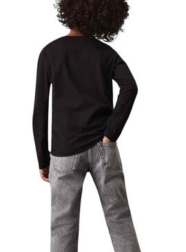 Maillot Calvin Klein Long Monologue noir pour enfants