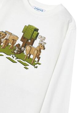 T-shirt Mayoral nature blanc pour garçon