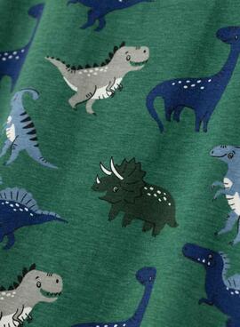 T-shirt Name It Kolly dinosaures vert pour garçon