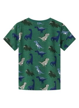 T-shirt Name It Kolly dinosaures vert pour garçon