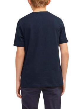 T-shirt Jack and Jones Logo bleu marine pour garçon