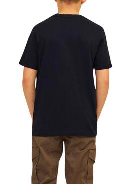 T-shirt Jack and Jones Corp logo noir pour graçon