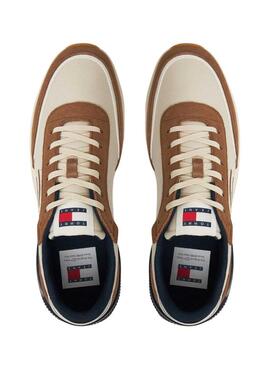 Chaussures Tommy Jeans Technical Runner camel pour homme