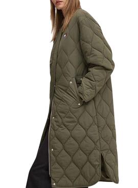 Manteau matelassé Tommy Jeans Onion vert pour femme