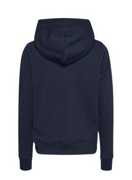 Sweat-shirt Tommy Jeans Essential logo avec capuche bleu marine pour femme