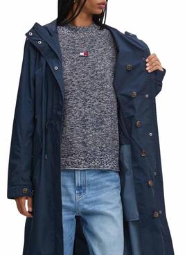 Parka Tommy Jeans 2 en 1 Technique bleue pour femme