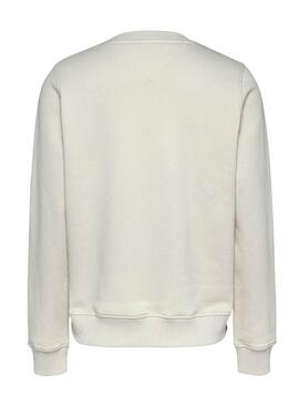 Sweat-shirt Tommy Jeans Linear beige pour femme