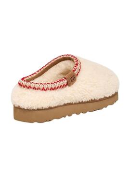 Baskets UGG Tasman Maxy Curly en beige pour femme