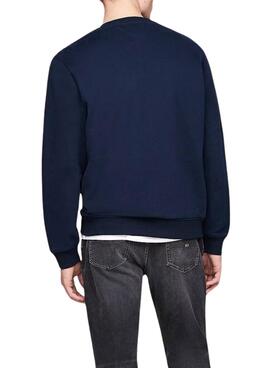 Sweat à capuche Tommy Jeans Crest marine pour homme