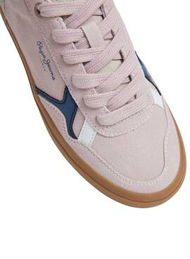 Sneakers Pepe Jeans Travis rétro rose pour femme