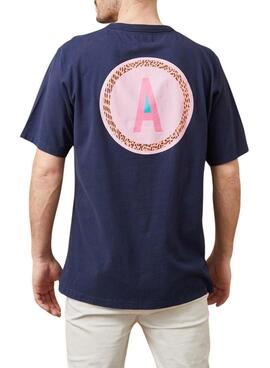 T-shirt Altonadock Circle marine pour homme