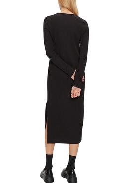 Robe Calvin Klein Jeans Textured noire pour femme