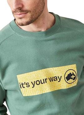 Sweatshirt Altonadock Its Your Way vert pour homme