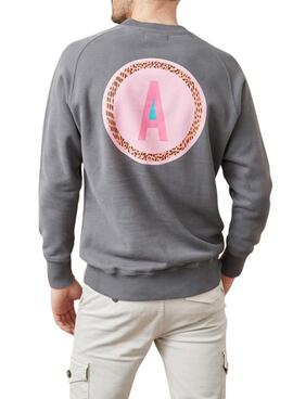 Sweat à capuche Altonadock Circle gris pour homme