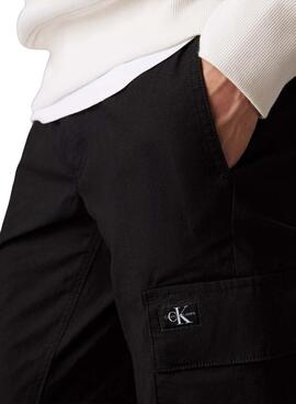 Pantalon Calvin Klein Jeans Cargo noir pour homme