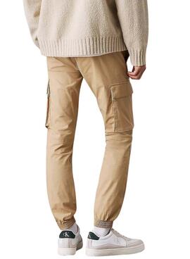 Pantalon  Calvin Klein Jeans cargo beige pour homme