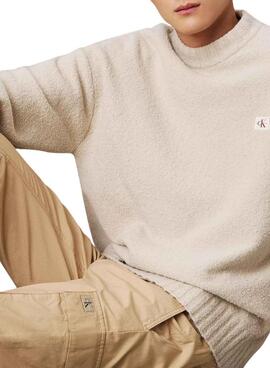 Pantalon  Calvin Klein Jeans cargo beige pour homme