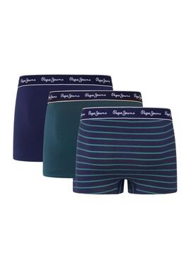 Boxers Pepe Jeans Stripes bleu pour homme