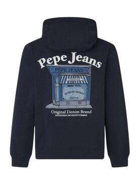 Sweatshirt Pepe Jeans Somerton marine pour homme