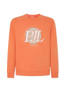 Sweatshirt Pepe Jeans Seth orange pour homme