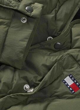 Veste Tommy Jeans matelassée verte pour homme