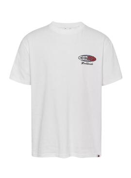 T-shirt Tommy Jeans Expedition blanc pour homme