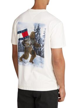 T-shirt Tommy Jeans Fun Novelty blanc pour homme