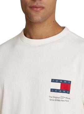 T-shirt Tommy Jeans Fun Novelty blanc pour homme