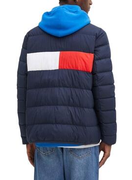 Veste Tommy Jeans matelassée Flag marine pour homme