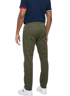 Pantalon Tommy Jeans Austin chino vert pour homme